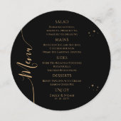 神秘的なブラック金ゴールドサンムーンスターズ宇宙結婚ズ メニュー (正面)