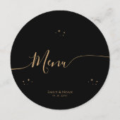 神秘的なブラック金ゴールドサンムーンスターズ宇宙結婚ズ メニュー (裏面)