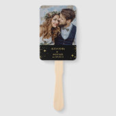 神秘的なブラック金ゴールドス結婚ターズ詳細 ハンドファン (正面)