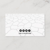 神秘的なブラック&ホワイトドラゴンタトゥーアーティスト 名刺 (裏面)