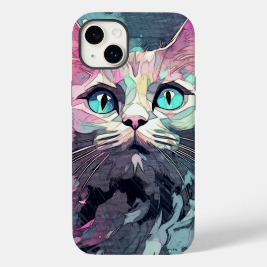 神秘的なブルーアイズキッテン |かわいい猫 Case-Mate iPhoneケース (裏面)