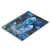 神秘的なブルークォーツクリスタル フローラルヒーラー ノートブック (左側)