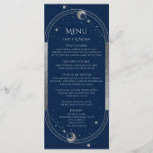 神秘的なブルーシルバーサンムーンスターズ宇宙結婚ズ メニュー (正面)