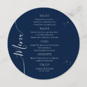 神秘的なブルーシルバーサンムーンスターズ宇宙結婚ズ メニュー (正面)