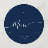 神秘的なブルーシルバーサンムーンスターズ宇宙結婚ズ メニュー (裏面)