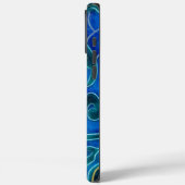 神秘的なブルーネオン海ケルパイパターン Case-Mate iPhoneケース (裏面 / 左)