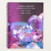 神秘的なブルーバイオレットジュエリースクール教室 プランナー手帳 (正面)