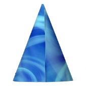 神秘的なブルーフォグハッピーバースデー パーティーハット (裏面)