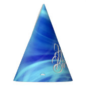 神秘的なブルーフォグハッピーバースデー パーティーハット (左)