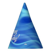 神秘的なブルーフォグハッピーバースデー パーティーハット (右)