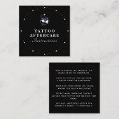 神秘的なヘビの入れ墨アフターケアの指示エレガント スクエア名刺 (正面/裏面)