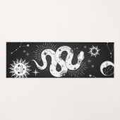 神秘的なヘビの月と星 ヨガマット (正面(横))