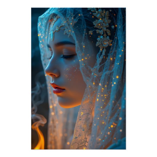 神秘的なベールポートレート ポスター (正面)