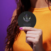 神秘的なホログラフィックグリッタースピリチュアル結晶 ラウンドシール