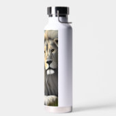 神秘的なホワイトライオンAIアート ウォーターボトル (左面)
