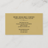 *~*神秘的なホワイト金ゴールド霊気タイポグラフィ 名刺 (裏面)