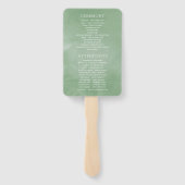 神秘的なボホウォーター色の多肉性結婚式 プログラム ハンドファン (裏面)