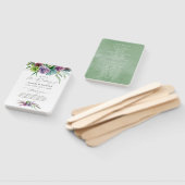 神秘的なボホウォーター色の多肉性結婚式 プログラム ハンドファン (組立なし)