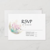 神秘的なボホクリスタルムーン結婚ズ 出欠カード (正面/裏面)