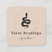 神秘的なボホスネークムーンルナナスピリチュアル スクエア名刺 (正面)