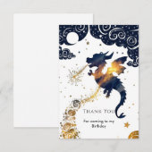 神秘的なボホドラゴン誕生日 サンキューカード (正面/裏面)