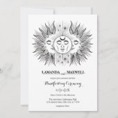 神秘的なボホムーン&サンシアルハンスティング 招待状 (正面)