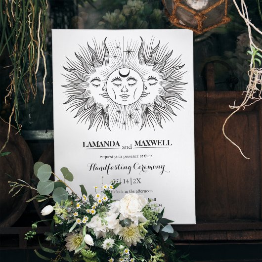 神秘的なボホムーン&サンシアルハンスティング 招待状