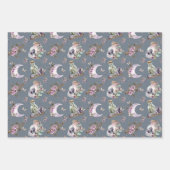 神秘的なボホラベンダーアネモーンムーンとボトル ラッピングペーパーシート (正面)