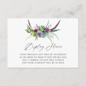 神秘的なボホー多肉性ブライダルシャワーディスプレイ エンクロージャーカード (正面)