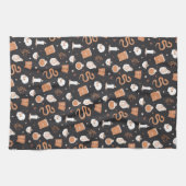 神秘的なボホ結晶ハロウィーンパターン キッチンタオル (横)