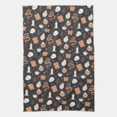 神秘的なボホ結晶ハロウィーンパターン キッチンタオル (縦)