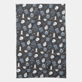 神秘的なボホ結晶ハロウィーンパターン キッチンタオル (縦)