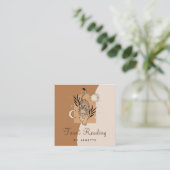 神秘的なボホ タイガー 天体エネルギー ヒーラー タロット スクエア名刺 (スタンド正面)