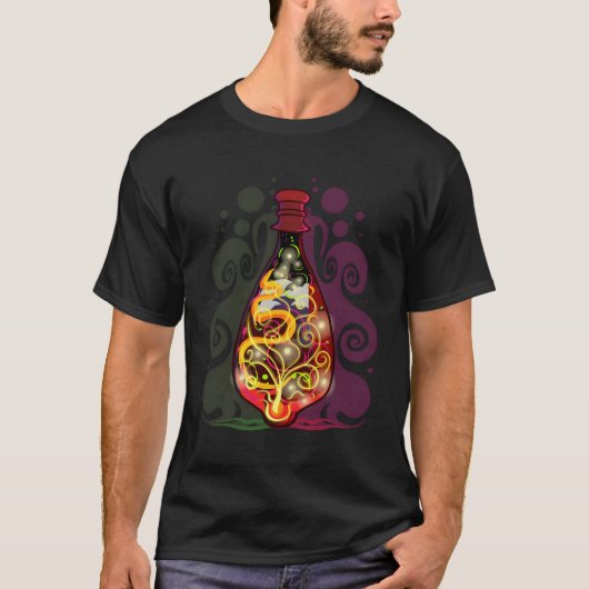 神秘的なポーション瓶 Tシャツ (正面)