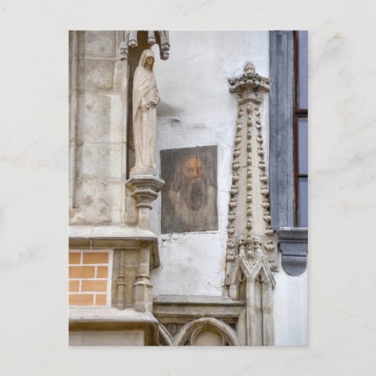 神秘的なポートレートオンオールドタウンホール,ブラチスラヴァ ポストカード (正面)