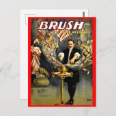 神秘的なマジシャンのポスターを磨く ポストカード (正面/裏面)