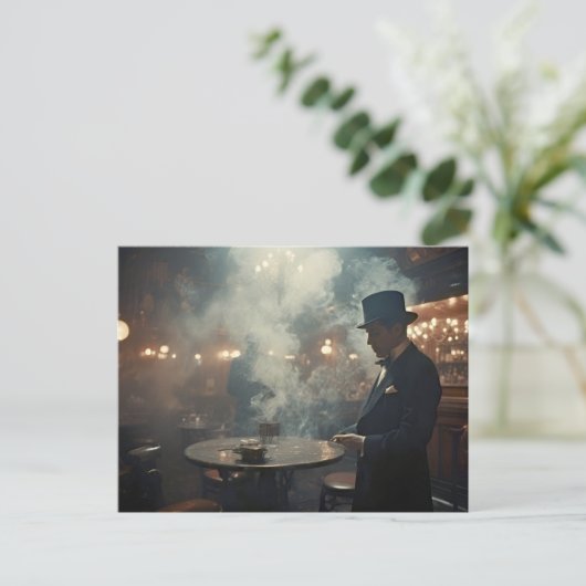 神秘的なマジシャンナイトクラブ1950s ポストカード (スタンド正面)