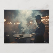 神秘的なマジシャンナイトクラブ1950s ポストカード (正面)