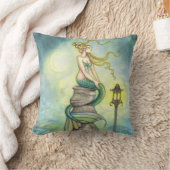 神秘的なマーメイドファンタジーアート枕 クッション (ブランケット)