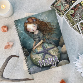 神秘的なマーメイド&スターフィッシュシーオラクルカスタム ノートブック