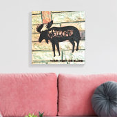 神秘的なムース キャンバスプリント (インサイチュ (リビング))