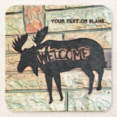 神秘的なムース スクエアペーパーコースター (正面)