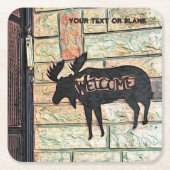 神秘的なムース スクエアペーパーコースター (正面)