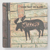 神秘的なムース ストーンコースター (正面)