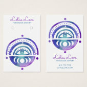 神秘的なムーンズイヤリングネックレスジュエリーディスプレイカード (正面&裏面)