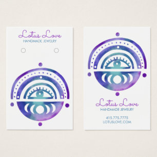 神秘的なムーンズイヤリングネックレスジュエリーディスプレイカード