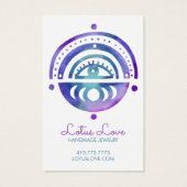 神秘的なムーンズイヤリングネックレスジュエリーディスプレイカード (裏面)