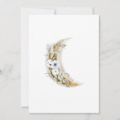 神秘的なムーンボヘミアンピンク結婚式招待状 招待状 (裏面)