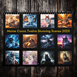 神秘的なメイン州：12シーン素晴らし202X カレンダー