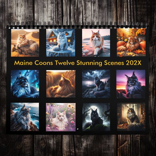 神秘的なメイン州：12シーン素晴らし202X カレンダー